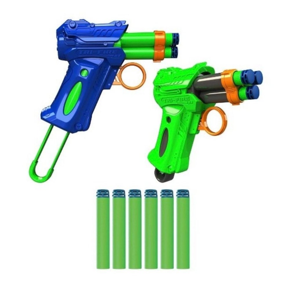 Dart Zone Tri-Fire Auto-Advance Triple-Shot Rotating Cylinder - 2 pk